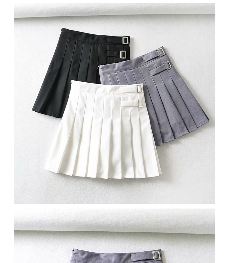 Fashion Gray Pleated Skirt,Skirts