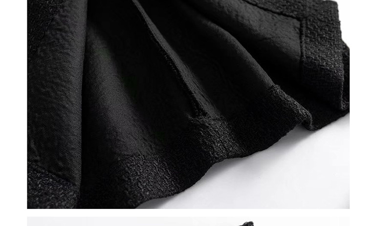 Fashion Black Woolen Single-breasted Midi Skirt,Skirts