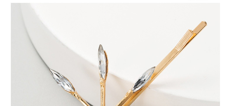 Fashion Golden Flower Hair Clip With Diamonds,Hairpins
