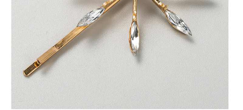 Fashion Golden Flower Hair Clip With Diamonds,Hairpins