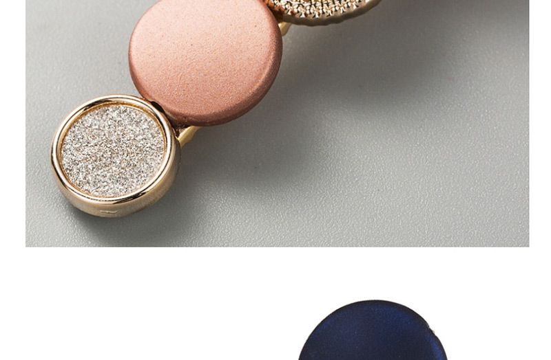 Fashion Navy Alloy Geometric Round Pearl,Hairpins