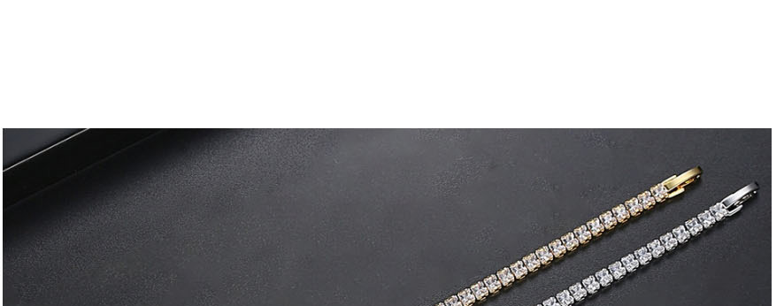 Fashion 19cm-b19102901-3w4 Copper Inlaid Square Zirconium Bracelet,Bracelets