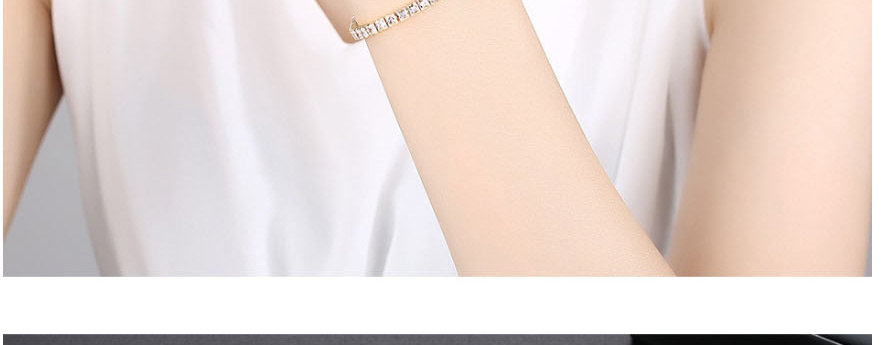 Fashion 19cm White Gold Cubic Zirconia Bracelet,Bracelets