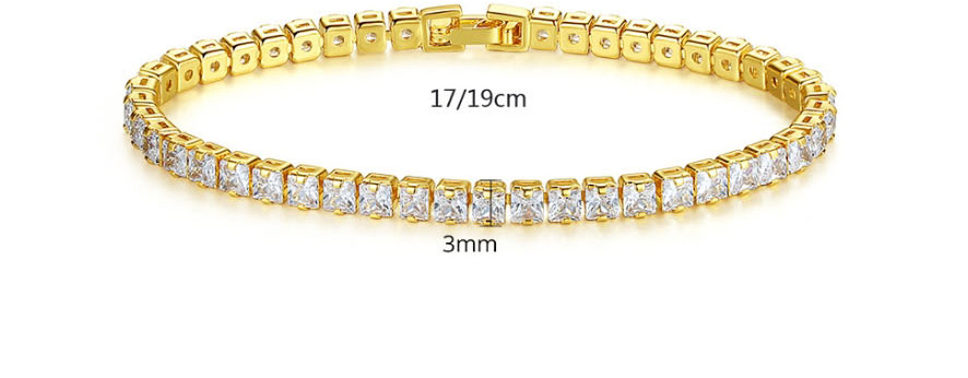 Fashion 19cm White Gold Cubic Zirconia Bracelet,Bracelets