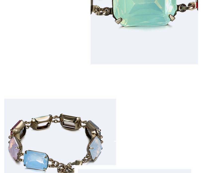 Fashion Titanium + Mixed Color Crystal Christmas Gem Metal Bracelet,Fashion Bracelets