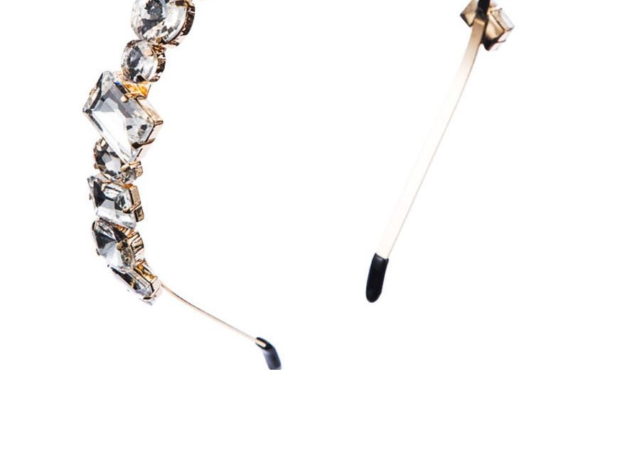 Fashion Gold-plated Alloy Diamond-shaped Thin-edged Geometric Water Drop Headband,Head Band