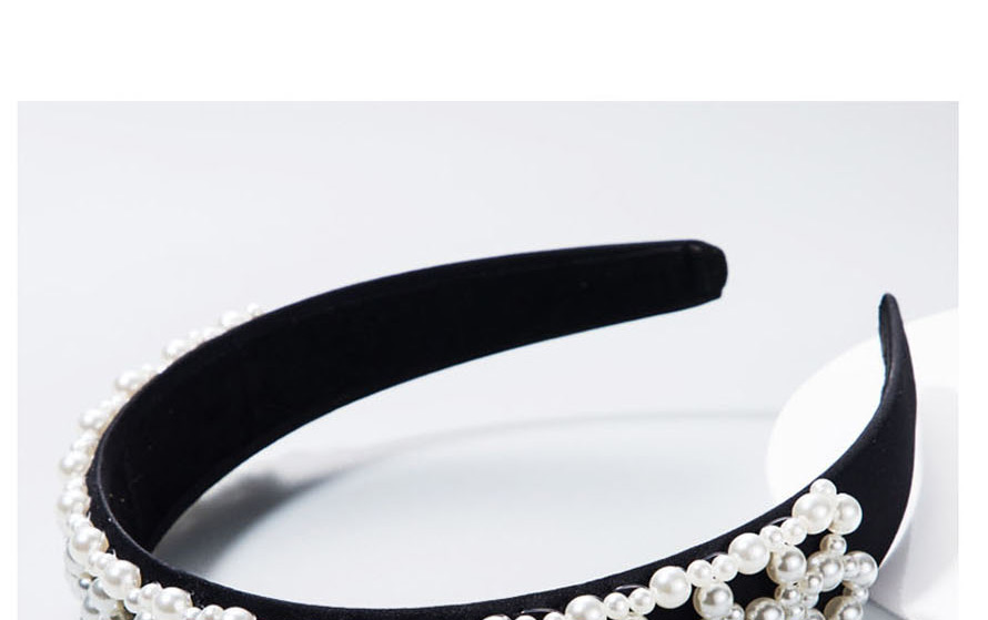 Fashion White Wide-edge Pearl Fabric Headband,Head Band