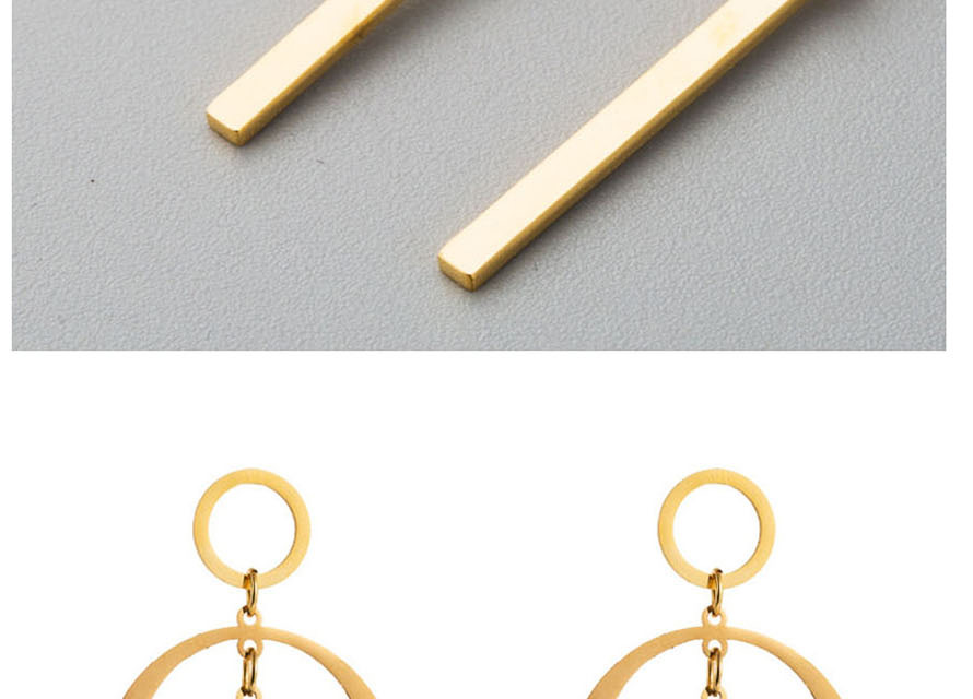 Fashion Golden Stainless Steel Drip Eye Tassel Earrings,Earrings