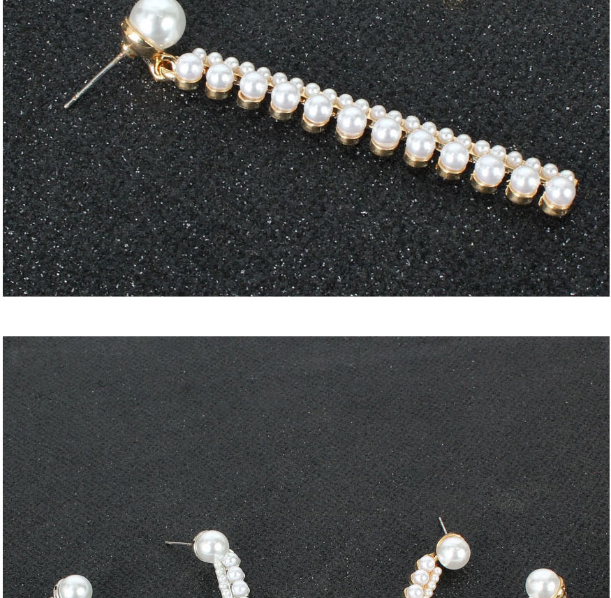 Fashion White K I-shaped Faux Pearl Earrings,Drop Earrings