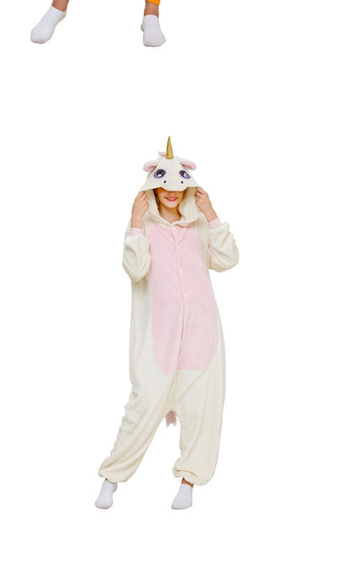 Fashion Color Pegasus Colorful Pegasus Flannel One Piece Pajamas,Cartoon Pajama