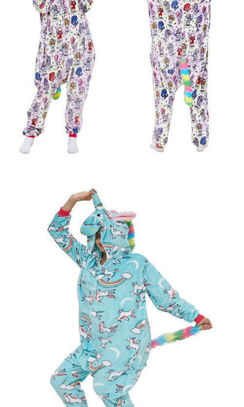 Fashion Tiger Tiger-paneled Flannel One-piece Pajamas,Cartoon Pajama