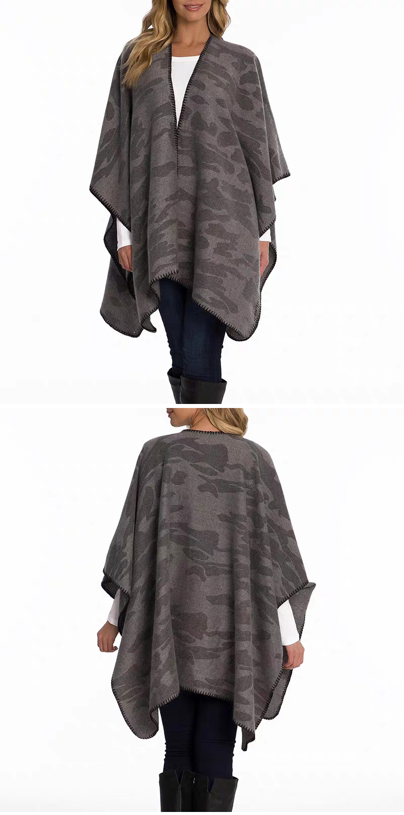 Fashion Camouflage Pattern Faux Cashmere Striped Check Shawl,Thin Scaves