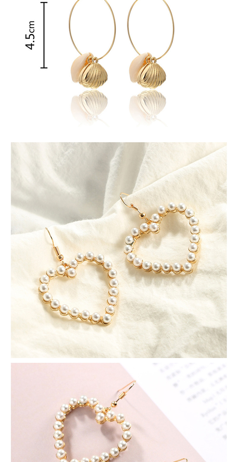 Fashion Golden Love Cross Pearl Earrings,Drop Earrings