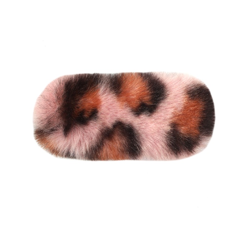 Fashion Pink Leopard Print Alloy Plush Bb Hair Clip,Hairpins