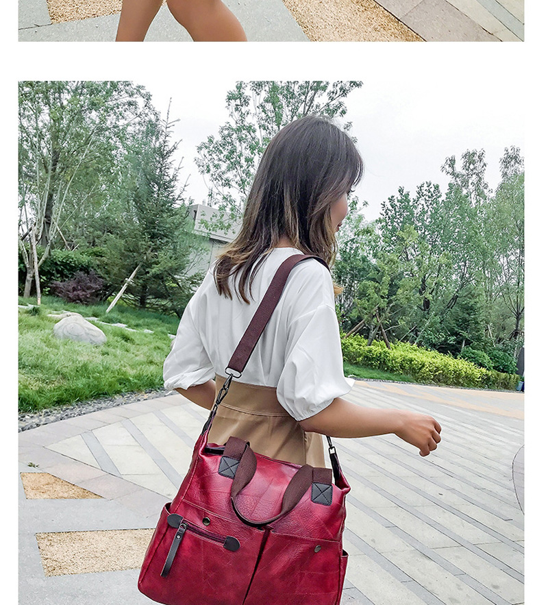 Fashion Brown Zipped Panel Shoulder Bag,Messenger bags