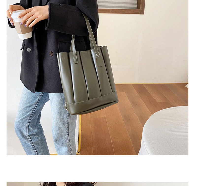 Fashion Green Pleated Panel Shoulder Bag,Messenger bags