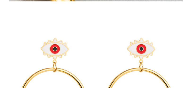 Fashion Red Dripping Eye Round Earrings,Drop Earrings