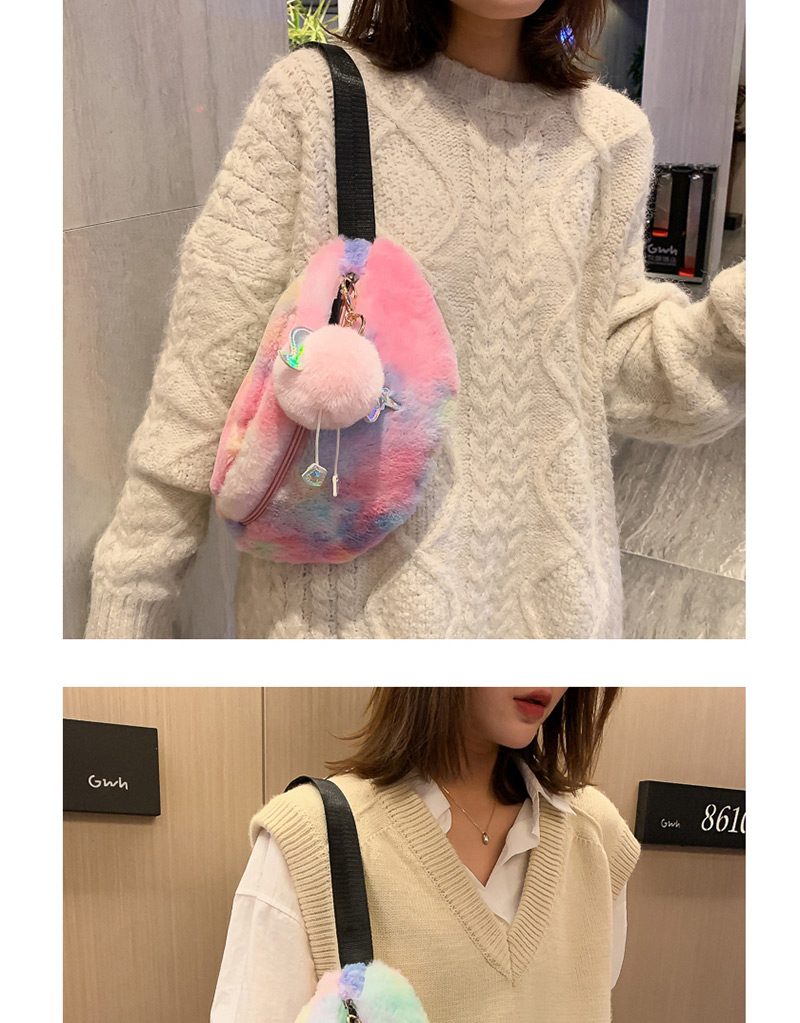 Fashion Pink Plush Pegasus Diagonal Shoulder Bag,Shoulder bags