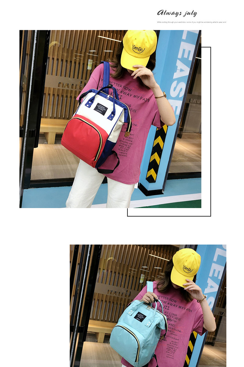 Fashion Color Matching Contrast Stitching Mummy Bag,Shoulder bags