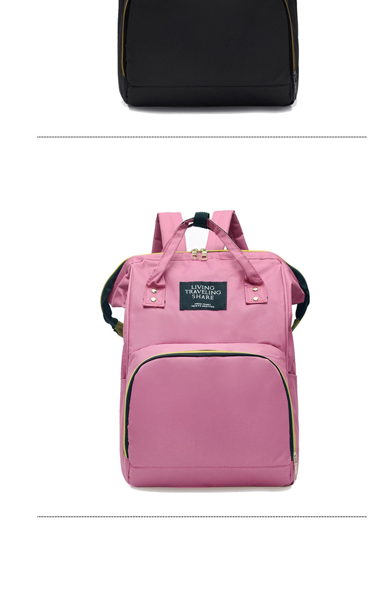 Fashion Pink Contrast Stitching Mummy Bag,Shoulder bags
