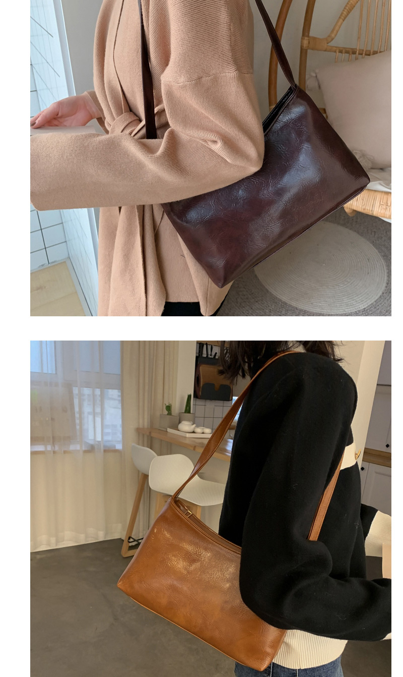 Fashion Dark Brown Soft Leather Shoulder Bag,Shoulder bags