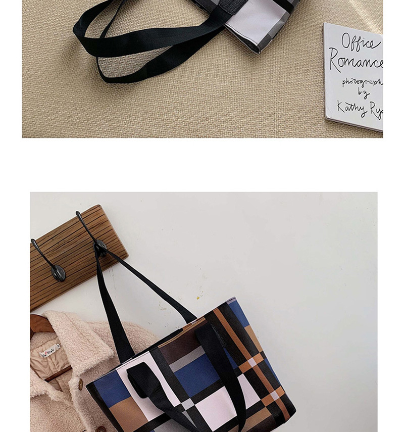 Fashion Blue Contrast Stitching Cross-body Shoulder Bag,Shoulder bags
