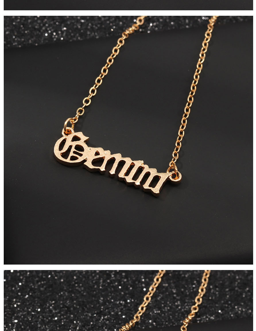 Fashion Golden Leo Alphabet Necklace,Pendants
