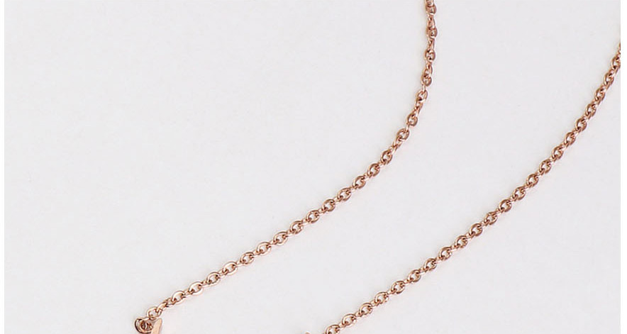 Fashion Rose Gold Antler Crystal Necklace,Pendants