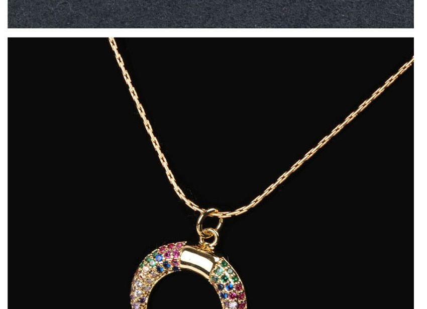 Fashion Color Horn Necklace With Diamonds,Necklaces