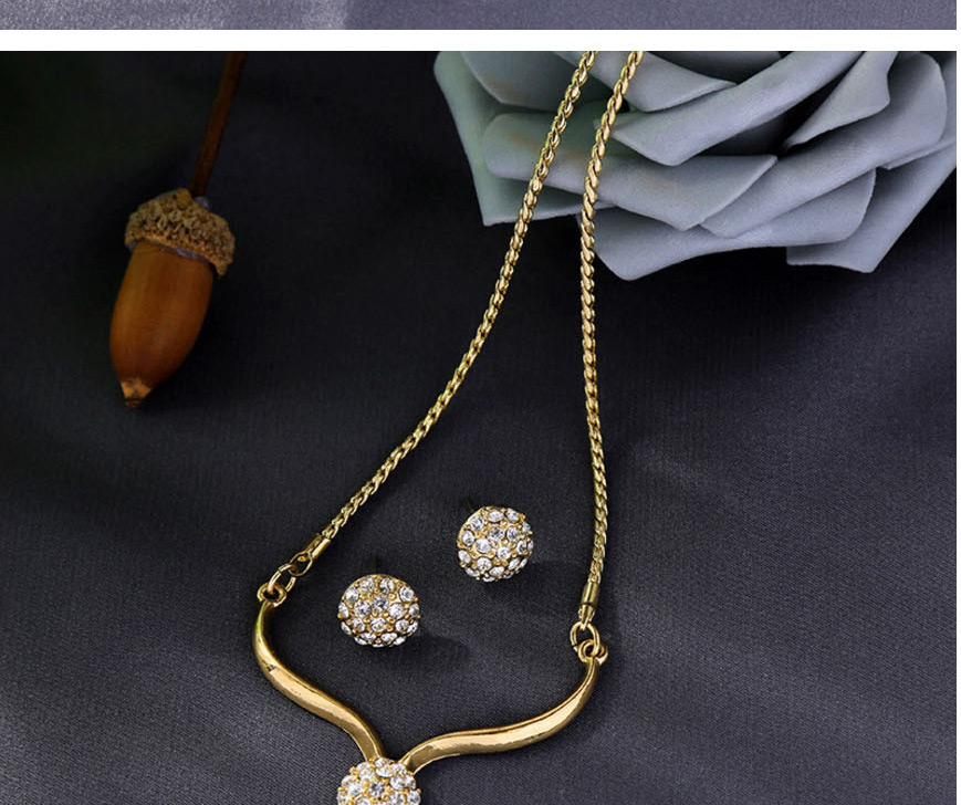 Fashion Necklace Set Geometric Diamond Necklace Set,Jewelry Sets