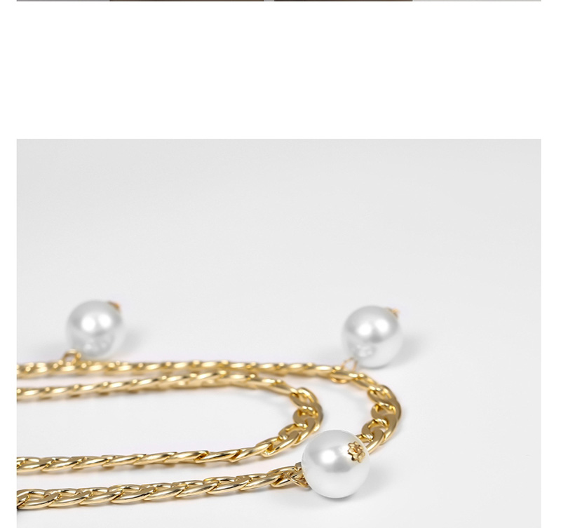 Fashion Golden 0572 Pearl Hollow Waist Chain,Waist Chain