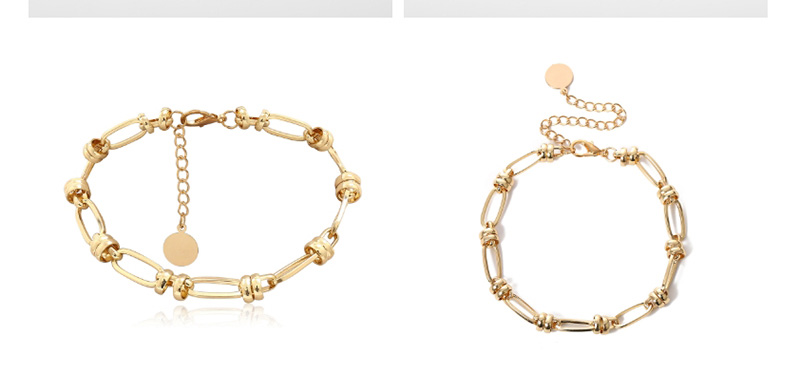 Fashion Bracelet Gold 0493 Geometric Oval Bracelet,Fashion Bracelets