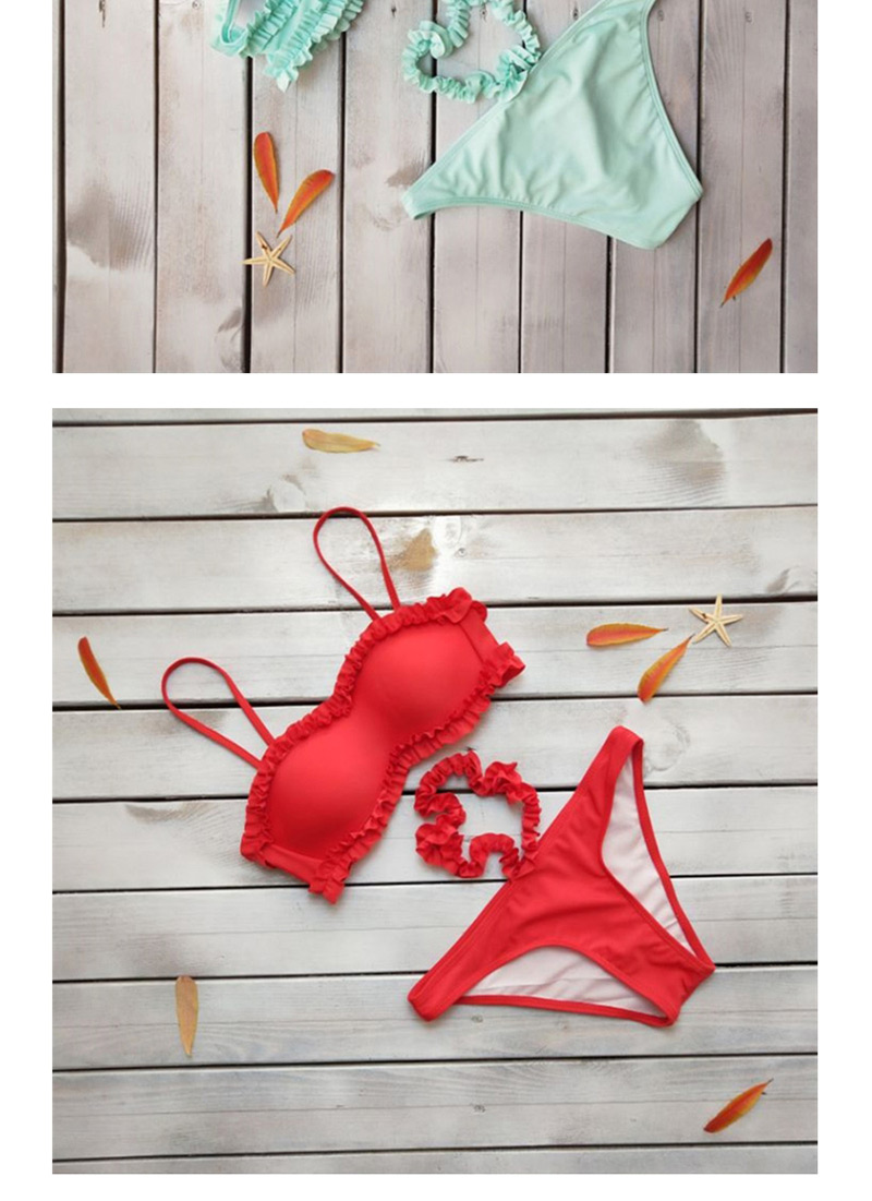 Fashion Red Fungus Sling Split Swimsuit,Bikini Sets
