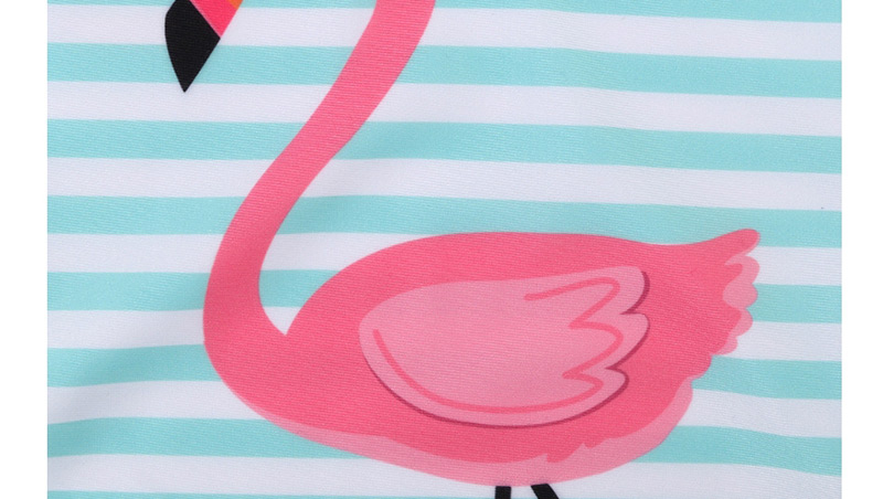 Fashion Red Flamingo Print One-piece Swimsuit,Kids Swimwear