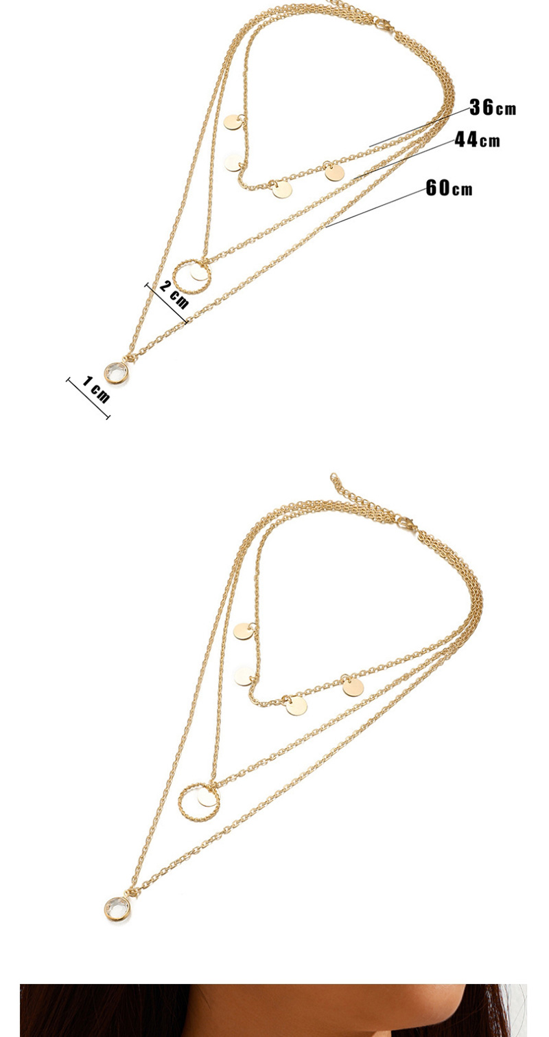 Fashion Golden Wafer Portrait: Shell: Multilayer Necklace,Multi Strand Necklaces