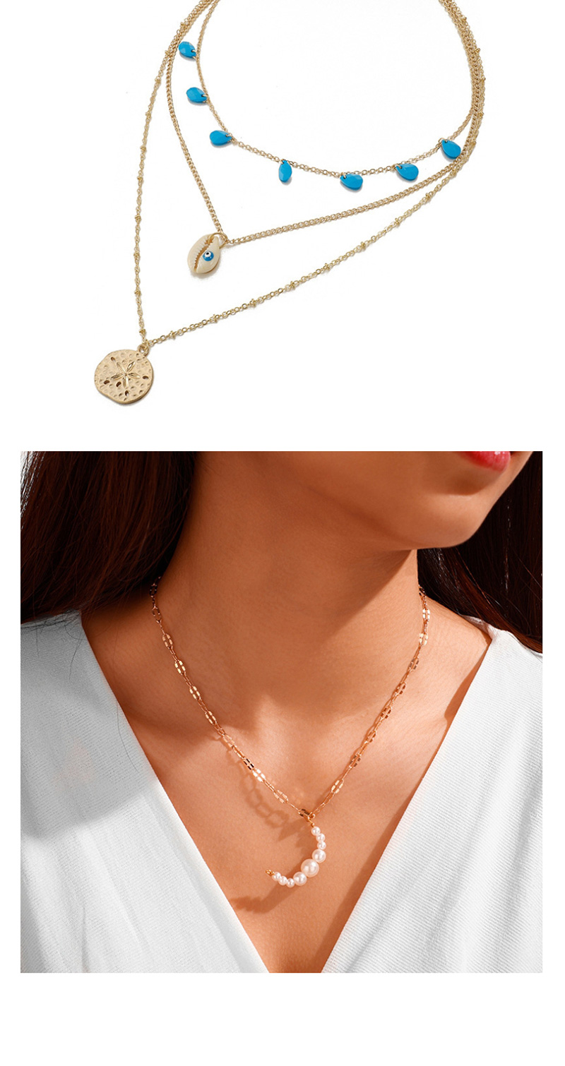 Fashion Golden Multi-layer Shell Necklace,Multi Strand Necklaces