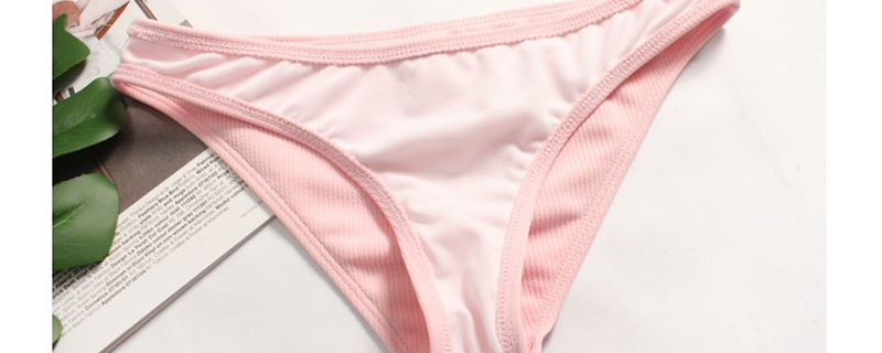 Fashion Pink Striped Halter Neck Split Bikini,Bikini Sets