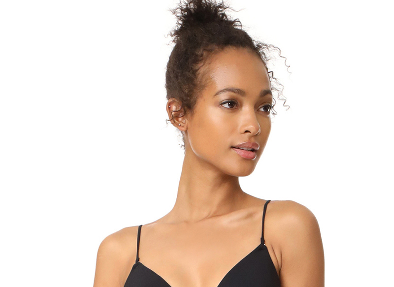 Fashion Black Leaky Back Stripe Split Biniki,Bikini Sets
