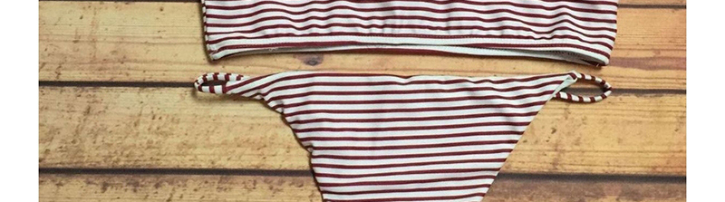 Fashion Red Striped Printed Sling Split Biniki,Bikini Sets