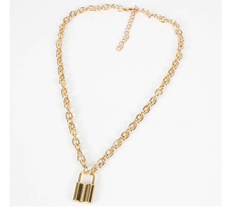 Fashion Golden Lock Alloy Necklace,Pendants