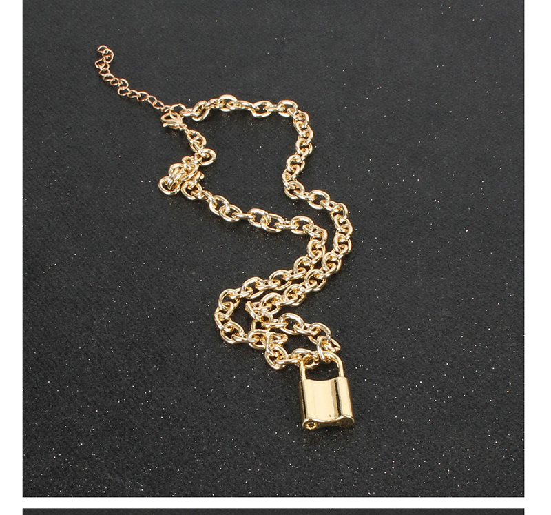Fashion Golden Lock Alloy Necklace,Pendants