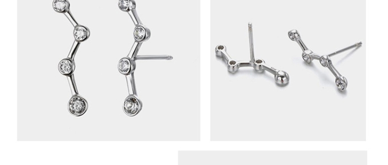 Fashion Silver Geometric Irregular  Silver Stud Earrings,Stud Earrings