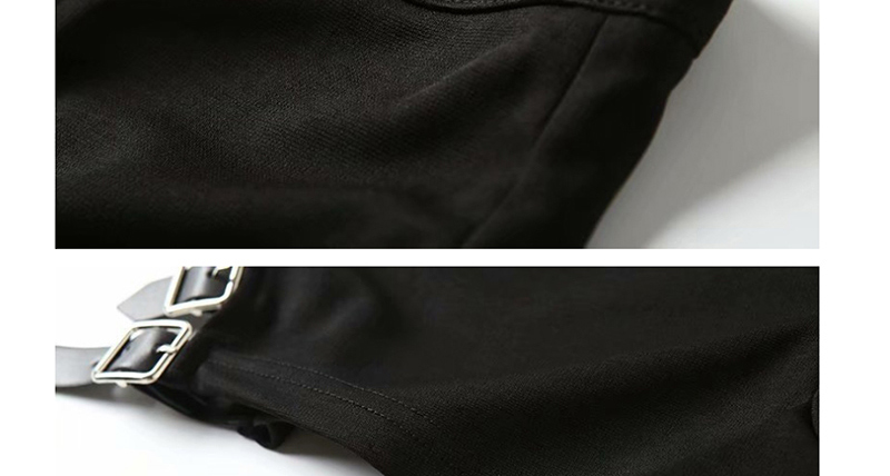 Fashion Black Side Button Shorts,Shorts