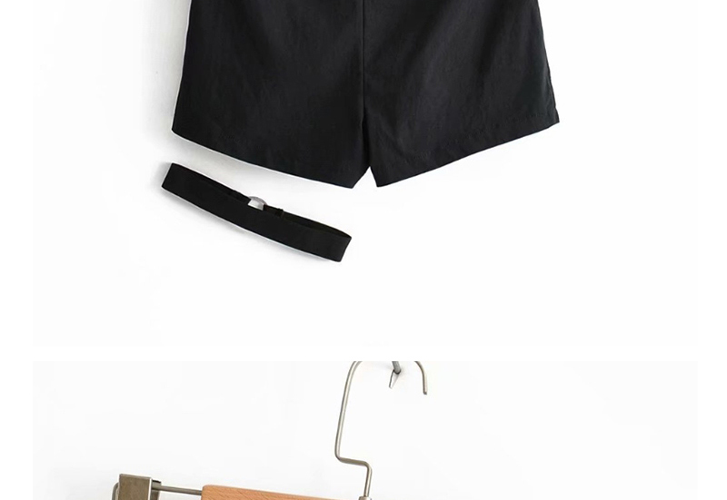 Fashion Black Front Short Back Long Casual Shorts (send Leg Ring),Shorts