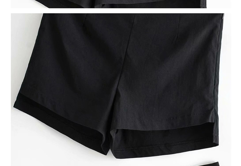Fashion Black Front Short Back Long Casual Shorts (send Leg Ring),Shorts
