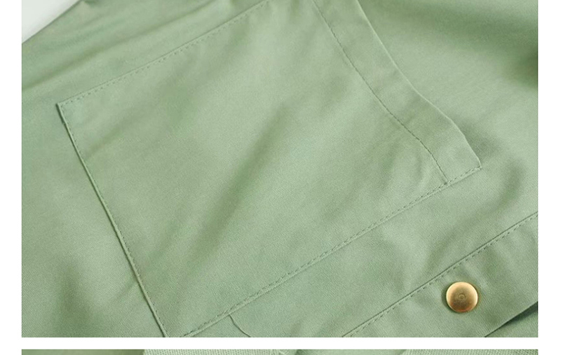 Fashion Green Lapel Overalls,Pants