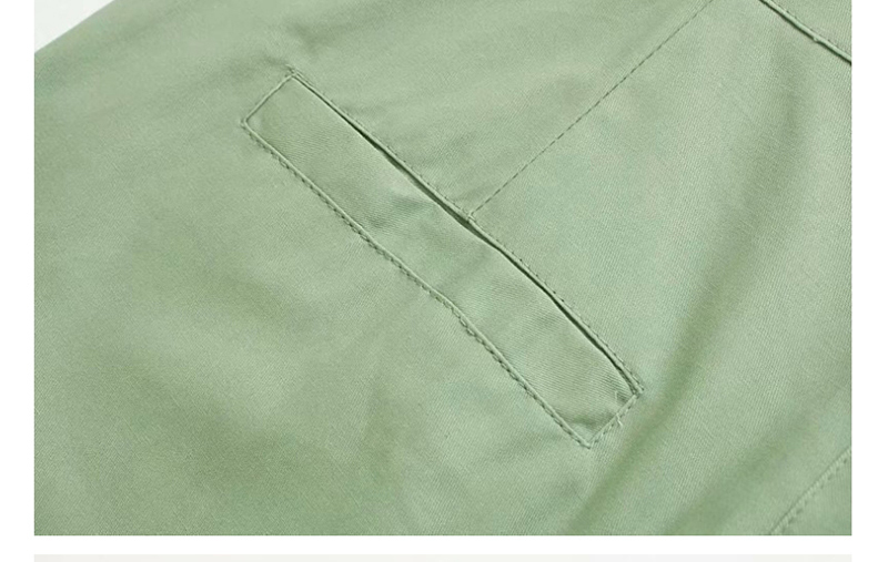 Fashion Green Lapel Overalls,Pants
