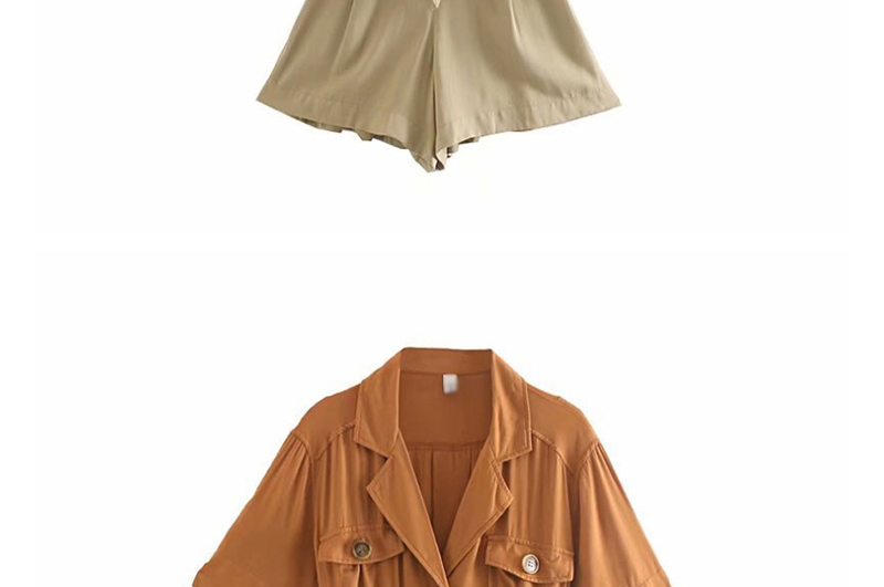 Fashion Orange Blazer Short Lace Up Overalls,Bodysuits