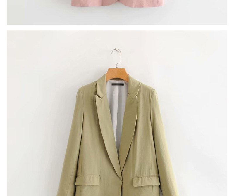 Fashion Pink Big V-neck Small Suit,Coat-Jacket