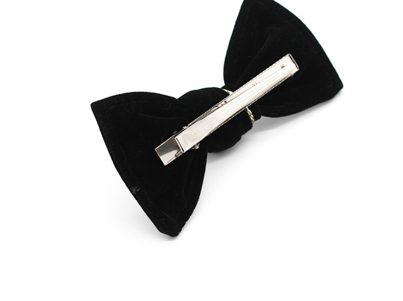 Fashion Black Hair Clip Velvet Bow Hair Accessory,Hairpins